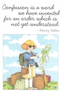 Henry Miller-CONFUSION TravelMap-Handcrafted Fridge Magnet-w/Mary Engelbreit art - Picture 1 of 1