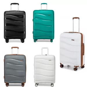 Large 28Inch Suitcase Hard Shell Polypropyle Luggage Travel Case With TSA Lock - Picture 1 of 46
