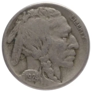 1924-S 5c Buffalo Nickel A0 - Very Tough Date & Mint with 2/3 Horn - Picture 1 of 4