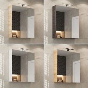 Bad Spiegelschrank 60 cm mit LED – Badezimmerschrank & Badspiegel Wandmontage - Bild 1 von 37