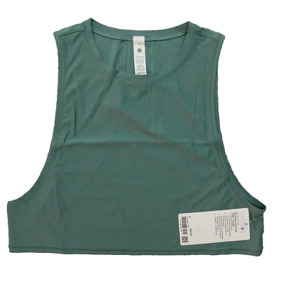 New Lululemon Size 8 Muscle Love Crop Tank Tough TIDT Tidewater Teal Green - Image 1 of 4