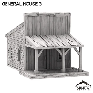 Western General House 3 - Old Wild Western Rush - Wild West Terrain Wargaming - Bild 1 von 6