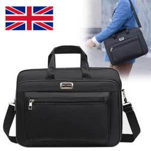 17" Laptop Bag Waterproof​ Business Notebook Briefcase Shoulder Bag Case uk~ - Picture 1 of 8