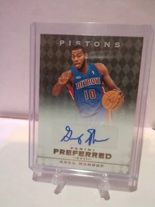 2011 Greg Monroe Preferred 1/1 Auto 2nd Year Detroit Pistons - Picture 1 of 2