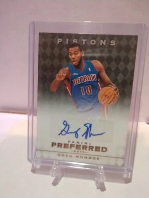 Greg Monroe Preferred 2011 1/1 automático segundo año Detroit Pistons Foto 1 de 2