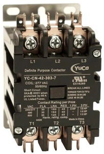 YuCo YC-CN-42-303-7 30A 600V 3P DP Contactor 277V Coil fits Siemens 42BF35AL - Picture 1 of 6