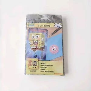 SpongeBob SquarePants Birthday Party Invitation Cards w/Envelopes & Seals 8pcs - Picture 1 of 2