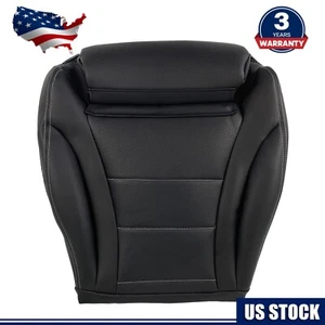 For 2015-2021 Mercedes Benz C300 Front Driver Bottom Seat Cover Black Leather - Picture 1 of 11