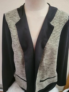 SIZE 1X CJ BANKS Open Colorful Long Sleeve Blazer INVPV1976 - Picture 1 of 3