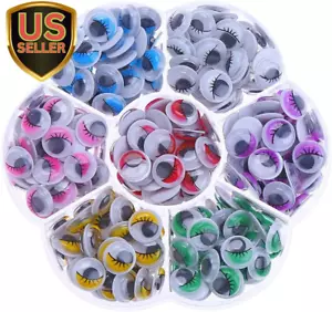 240Pcs 10Mm Colors Wiggly Googly Eyes with Eyelash with Self-Adhesive DIY Scr... - Picture 1 of 1