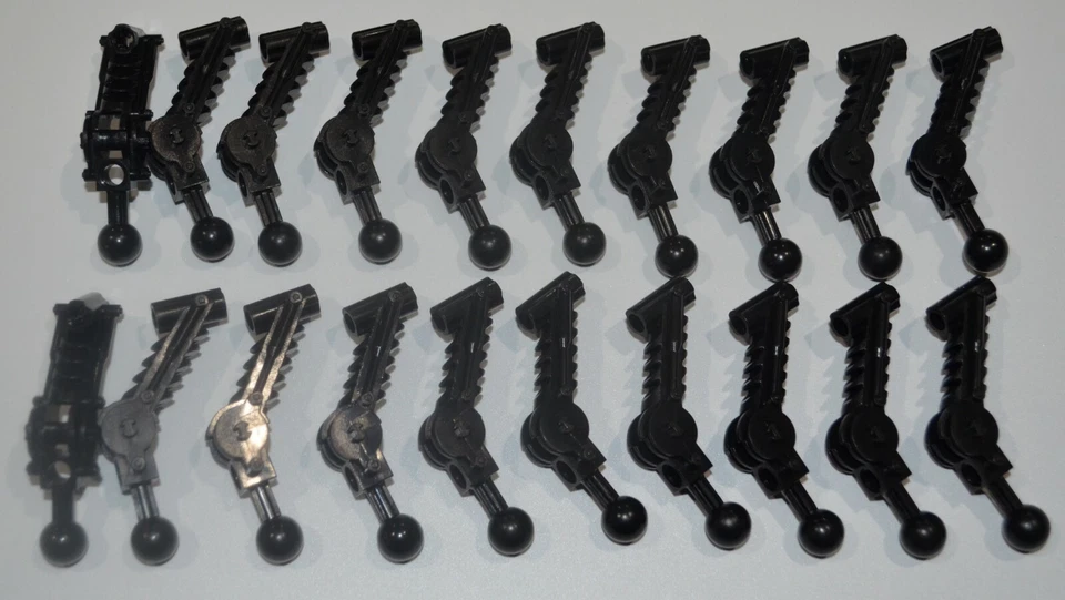 Шаровой шарнир LEGO Bionicle PN X240 5x7 рычаг с отверстием для двойной оси 90 градусов - ЧЕРНЫЙ кол-во 20 - Изображение 1 из 1