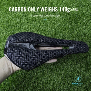 3D Printed Carbon Bicycle Saddle 135mm 143mm for Mountain Gravel Road Bike Seat - Picture 1 of 28