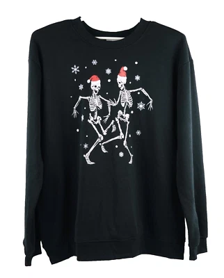 Better Together Dancing Skeltons in Santa Sombreros Mujer Top Talla L Negro Rojo Blanco Foto 1 de 4