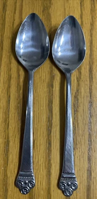 2 cucharas ovaladas de cena/sopa patrón nacional COSTA MESA Japón descontinuadas 7 pulgadas Foto 1 de 4