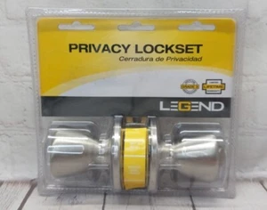 Brushed Nickel Doorknob Legend Privacy Passage Lockset Tulip Knob - Picture 1 of 8