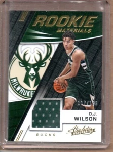 2017 PANINI ABSOLUTE MEMORABILIA D.J. WILSON ROOKIE MATERIALS #rd 199 #RM-DJW - Picture 1 of 2