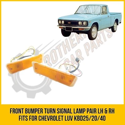 Se adapta a Chevrolet LUV KBD25/20/40 - Par de luces de señal de giro para parachoques delantero izquierda y derecha Foto 1 de 4