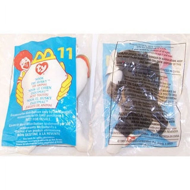 McDonalds Teenie Beanie Babies NOOK THE HUSKY 1999, na bolsa lacrada original #11 - Imagem 1 de 1