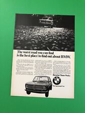 1966 1967 1968 1969 1970 1971 1972 BMW ORIGINAL VINTAGE PRINT AD ADVERTISEMENT F
