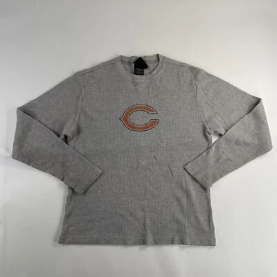 NFL Chicago Bears Shirt Small Gray Men Reebok Football Team Long Sleeve Used - Image 1 of 4