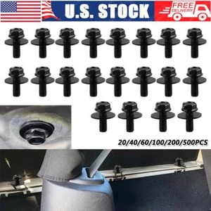 Car Body Bolt Screws Kit Fastener Fender M6-1.0x 16mm Long-10mm Hex-17mm Washer - Foto 1 di 11