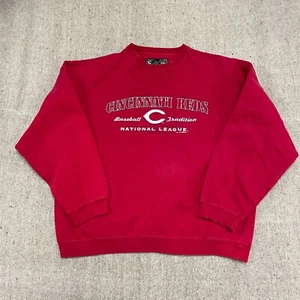 vintage Cincinnati red sweatshirt mens xl red 2000s MLB Baseball - Picture 1 of 9