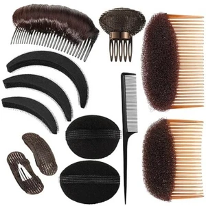 12PC Hair Base Sponge Invisible Clip Comb Bump It up Volume Tool False Hair Pads - Picture 1 of 2