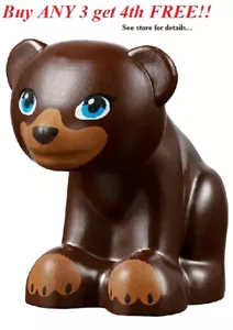 ☀️NUOVO LEGO Minifigure Minifigure Minifigure Animale Pet Marrone Scuro Orso Cub - Foto 1 di 2