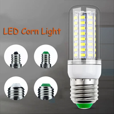 LED Corn Bulbs E27 E14 E26 E12 Screw Base Lamp 3W 5W 7W 9W 12W 110V 220V Light - Image 1 of 4