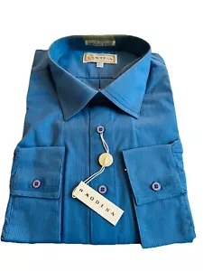 Modena Dress Shirt For Men Size : 18.5 Tall Color: Blue - Picture 1 of 6