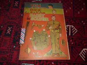 Zestaw 3 książek, papierowe lalki vintage wojenne, Tom lotnik, Dick Sailor, Harry żołnierz 1941 - Zdjęcie 1 z 8