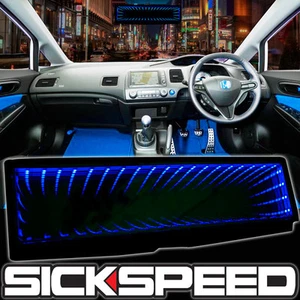 SICKSPEED GALAXY MIRROR LED LIGHT CLIP-ON REAR VIEW WINK REARVIEW BLUE P1 - Picture 1 of 1