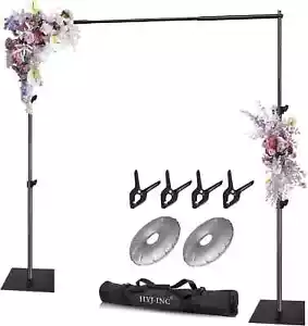 Pipe and Drape Photography Backdrop Stand Kit Adjustable Photo Background Stand - Picture 1 of 5