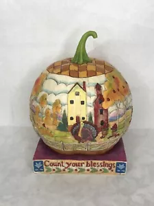 Figurina zucca Jim Shore Count Your Blessings 2004 118757 Ringraziamento 7,5" - Foto 1 di 6