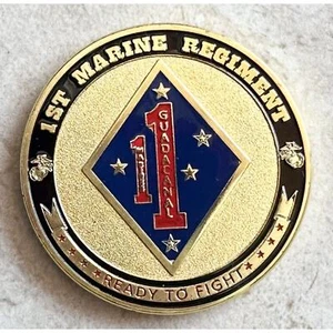 US MARINE CORPS - 1er REGIMIENTO DE MARINES Moneda Desafío - Imagen 1 de 2