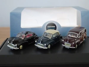 JUEGO MODELO COCHE CONVERTIBLE OXFORD DIECAST MORRIS MINOR TRAVELLER 76SET07B 1:76 - Imagen 1 de 3