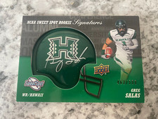 2011 Upper Deck Sweet Spot GREG SALAS Hawaii Rainbows RC Autograph Helmet AUTO!
