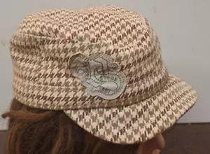 Vintage Genuine Women's "Volcom Stone 1991" 100% Cotton Checkered Cadet Cap - Picture 1 of 5