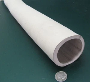 Gum Rubber Tubing, 45 Shore A, Tan, 2 3/4" x 2 1/4" x 1/4" Wall x 10 Ft Length - Picture 1 of 10