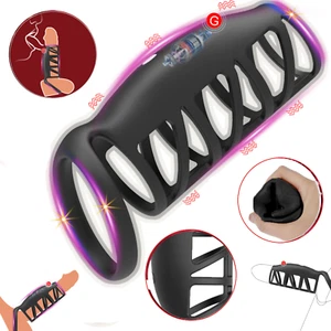 Male Cock-Girth-Enlarger-Enhancer-Big Penis-Extension-Extender-Sheath-Sleeve Men - Picture 1 of 8