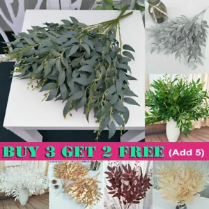 Artificial Fake Leaf Plant Eucalyptus Silk Flower Wreath Garden Home Decoration - Picture 1 of 21