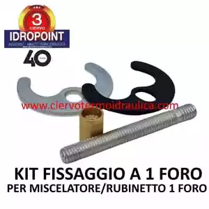 KIT FISSAGGIO 1 FORO PER MISCELATORE/RUBINETTO LAVABO - BIDET - CUCINA - Foto 1 di 3