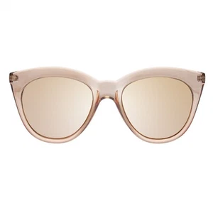 LE SPECS Halfmoon Magic Tan / Cream / Brown + Mirrored Gold Lenses 5 star Review - Picture 1 of 15