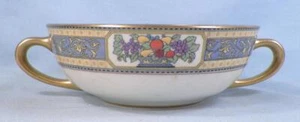 Orient Cream Soup Bowl Belleek Morgan USA 5677 Porcelain Raised Fruit - Picture 1 of 5