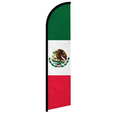 Mexico Windless Advertising Swooper Flag Mexican Advertising Flag - Image 1 of 2