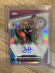 Scoot Henderson First Pro Refractor Auto! 2023-2024 Topps Chrome Basketball - Picture 1 of 2