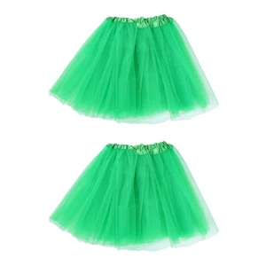 2 Pcs Princess Dress TUTU Skirt Child . Patrick's Day Skirts Elastic - Picture 1 of 12