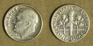 Error: 1954 Dime Cud in Mouth "Vampire" Dime IREC651 - Picture 1 of 1