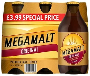 Megamalt malt drink Bottles 330ml x 6 bottles (MULTIPACK) - Picture 1 of 2
