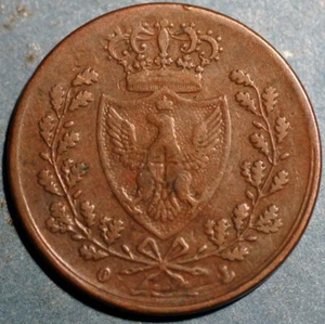 1826 Italian States Sardinia 5 Centesimi Genova Carlo Felice - Picture 1 of 2